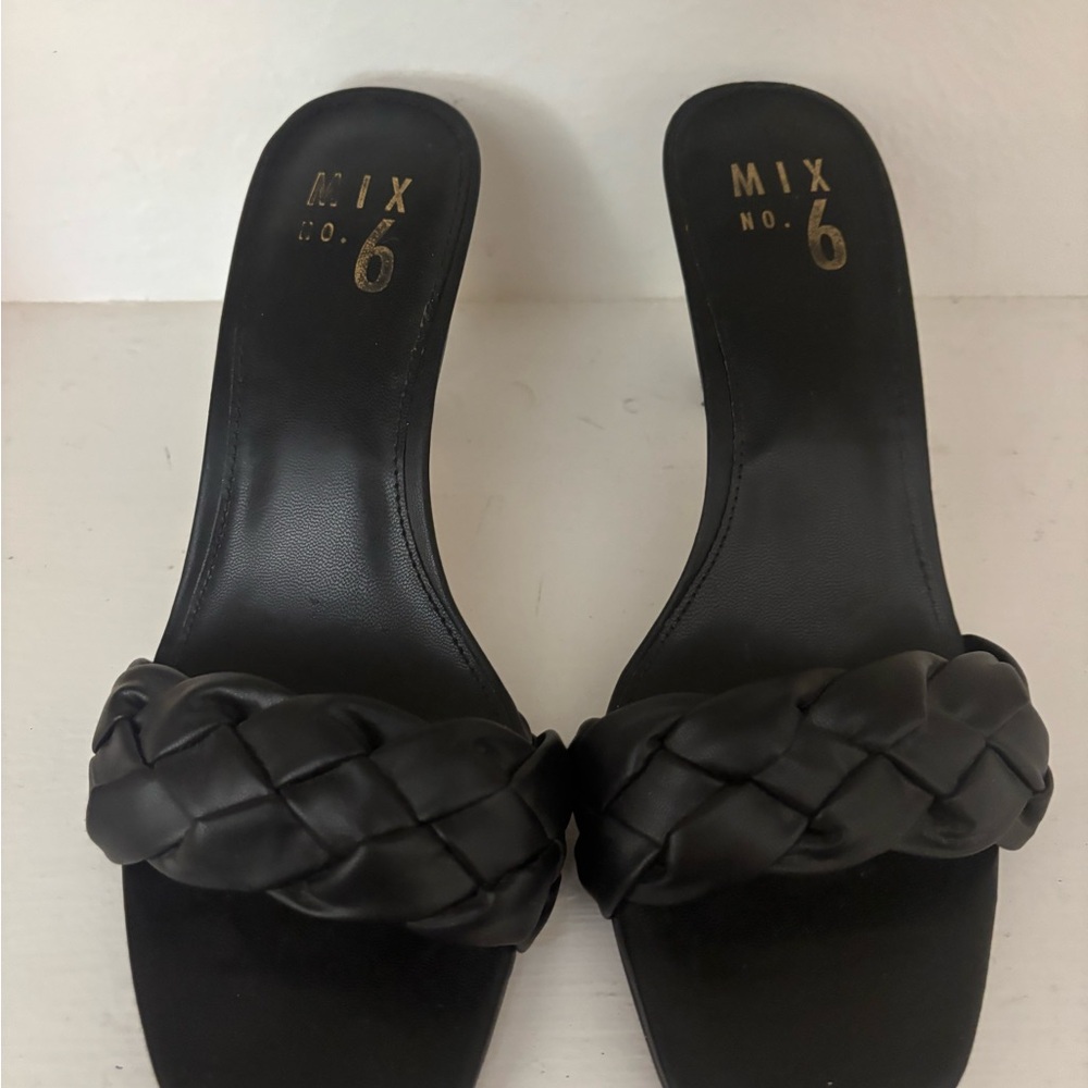 Mix No. 6 Black Braided Mules